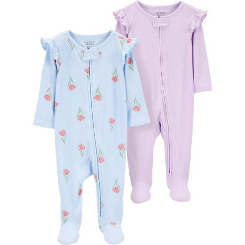 Carter's Child of Mine Baby Girl Sleep 'n Play, 2-Pack, Sizes Preemie-6/9 Months