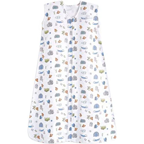 HALO SleepSack, 100% Cotton Wearable Blanket, Swaddle Transition Sleeping Bag, TOG 0.5, Great Barrier Reef, Medium, 6-12 Months