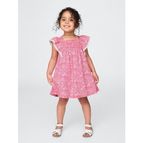 Baby & Toddler Poplin Flutter-Sleeve Dress