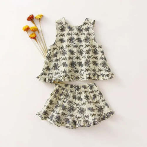 Floral Ruffle Shorts Set | RYAN AND REMI