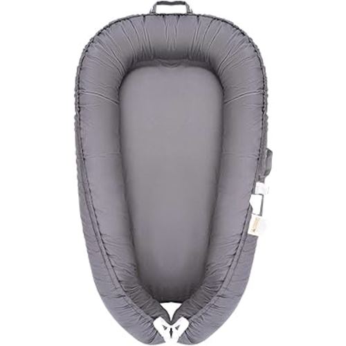 Baby Lounger for Newborn, Baby Nest Cover (0-24 Months), 100% Cotton Breathable Adjustable Portable Infant Lounger, Co Sleeper for Baby in Bed, Baby Essentials and Gifts