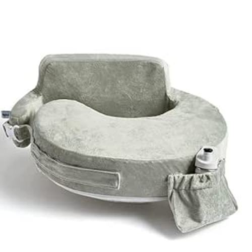 Amazon.com : My Brest Friend Super Deluxe Nursing Pillow - Enhanced Comfort & Ergonomic Breastfeeding Pillow for Ultimate Support For Mom & Baby - Adjustable and with Handy Side Pocket, Platinum : Baby