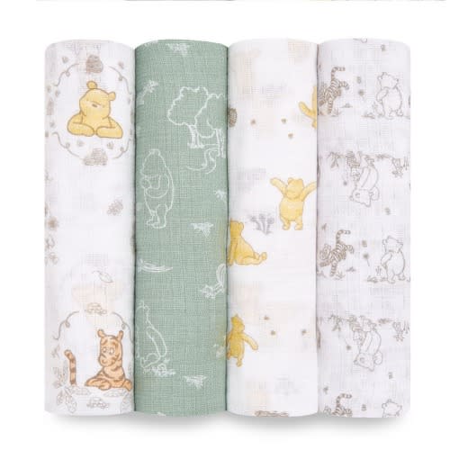 Winnie + Friends Muslin Swaddle 4pk | aden + anais