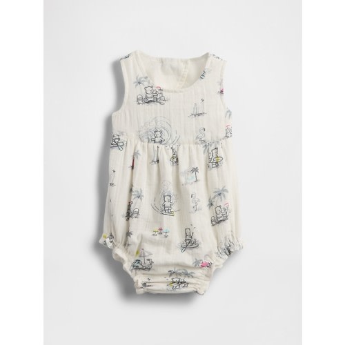 Baby Crinkle Gauze Bubble Shorty One-Piece