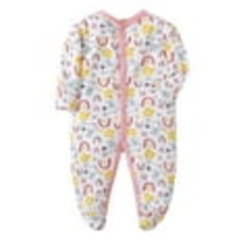 SXIMEE Infant Baby Girls' Sleep and Play Footed Pajamas One-Piece Sleeper Button Romper Jumpsuit Cotton PJs For Newborn