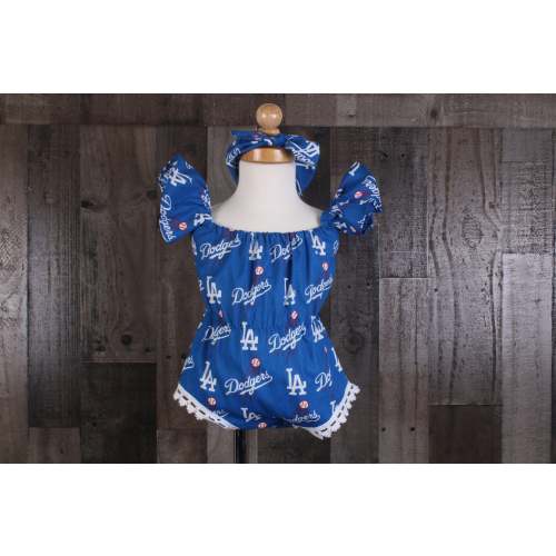 Baby Girl Rompers. La Dodgers Baby Romper. Dodgers Romper. Baby Rompers. Girl Rompers. 100% Cotton.