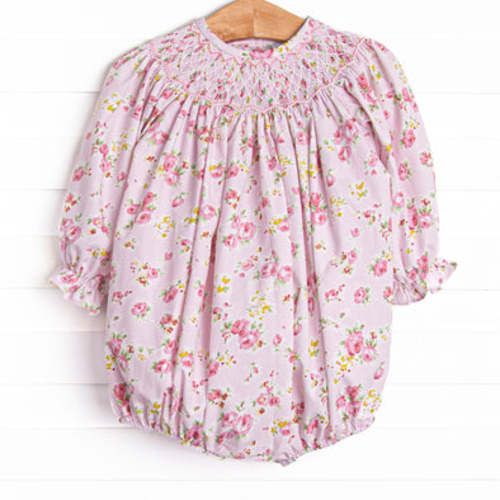 Garden Rose Smocked Bubble, Pink – Stitchy Fish