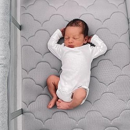 Newton Baby Bassinet Insert for Travel Crib & Playard | Includes Mattress & Sheet, Ultra-Breathable & Washable, Dual-Layer Cover | Does NOT Include Play Yard