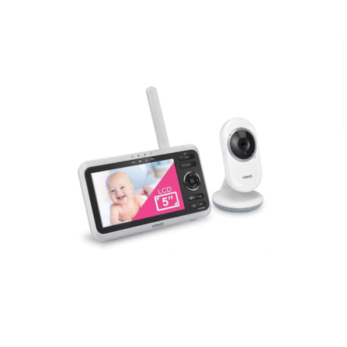 VTech VM350 Baby Monitor, 5" Screen, 1000ft Long Range, Night Vision, 2-Way Talk, Lullabies, Secured Transmission No WiFi