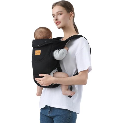 Baby Carrier Newborn to Toddler(7-30lbs), Toddler Carrier Baby Holder Carrier with Adjustable Shoulder Strap, Chest Carriers, Black