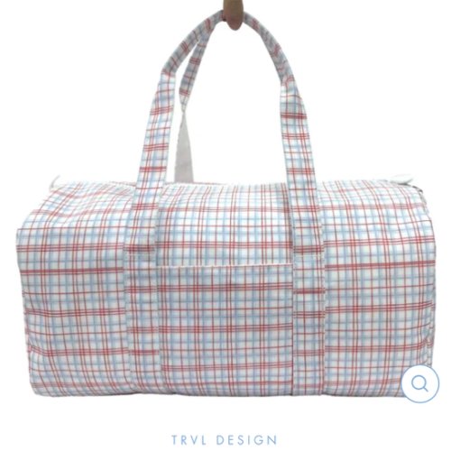 TRVL Classic Plaid Red Weekender