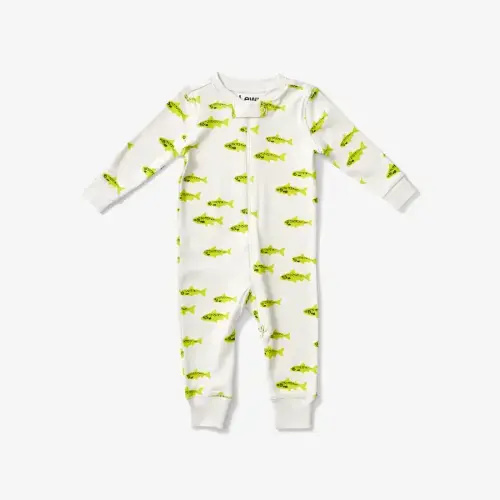 Zip Sleeper - Salmon in Chartreuse | Lewis