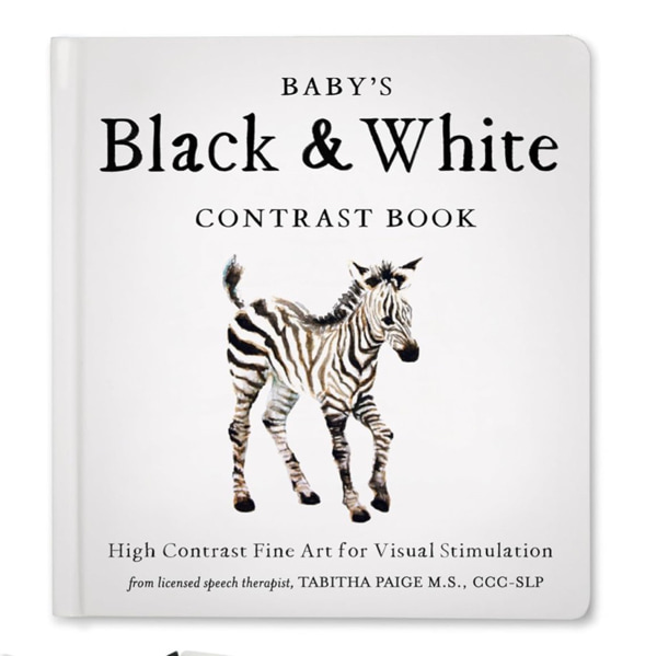 Baby's Black and White Contrast Book: High-Contrast Art for Visual Stimulation at Tummy Time (Tabitha Paige Children's Book Series)