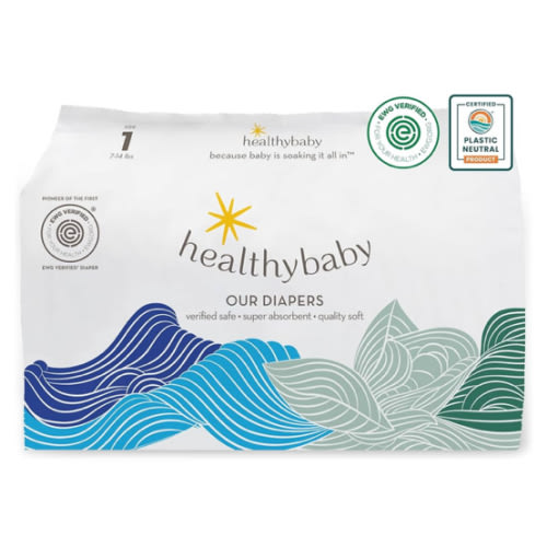 Our Diapers | The First EWG Verified & Microbiome-Friendly Diaper | 12-Hour Leak Protection | Made with Organic Cotton & Plant-Derived Materials | Totally Chlorine Free | Size 1 (7-14 lbs) 42 Count