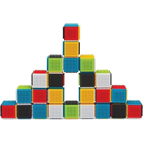 Infantino Press & Stay Sensory Blocks for Babies Age grade 6m+ , 24-Piece Set, Multicolor
