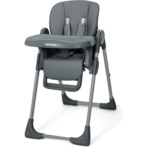 4 in 1 High Chairs for Babies and Toddlers, Foldable Baby High Chairs, Feeding and Eating Seat Highchair with 4 Levels of Recline and 7 Levels of Height Adjustment, Starry Gray
