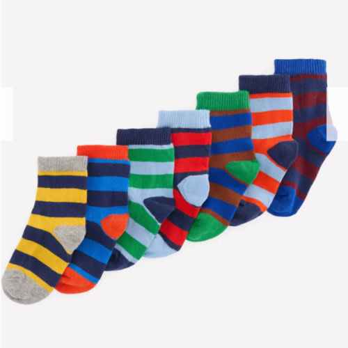 7-Pack Baby Socks-Multi Stripe | Boden USA