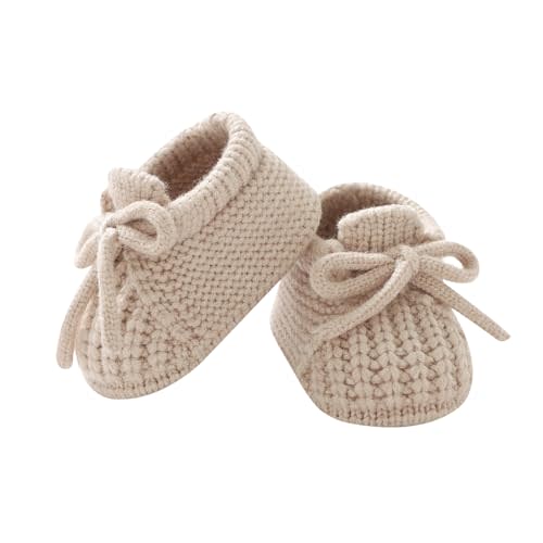DovFanny Baby Booties Newborn Baby First Shoes Cozy Warm Knit Soft Booties for Toddler Infant Boy Girl