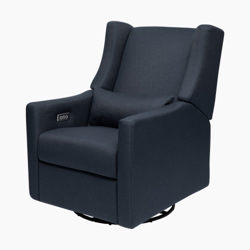 babyletto Kiwi Electronic Recliner and Swivel Glider - Performance Navy Eco Twill