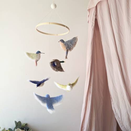 Nursery mobile, Ducks baby mobile, Birds baby mobile, Bird mobile for baby, Crib mobile, Baby shower gift, Hunting baby mobile, Bluebirds