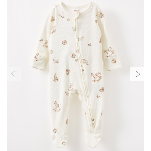 Organic Pointelle Zip All In One Romper