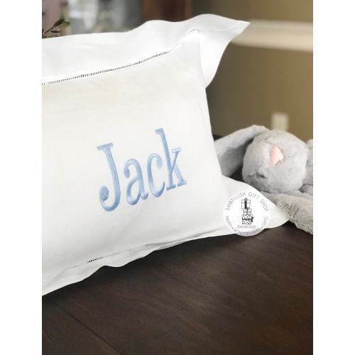 Monogrammed Pillow Sham |Personalized Baby Gift Boudoir Pillow| Monogram Baby Pillow Decorative Hemstitched Pillow best personalized Baby
