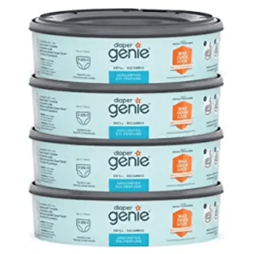 Diaper Genie Refill Bags 270 Count (Pack of 4) with Max Odor Lock | Holds Up to 1080 Newborn Diapers - 4-Pack Bonus