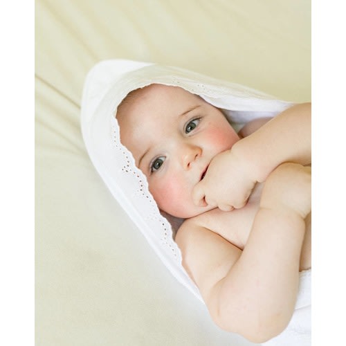 Eyelet Hooded Baby Bath Towel