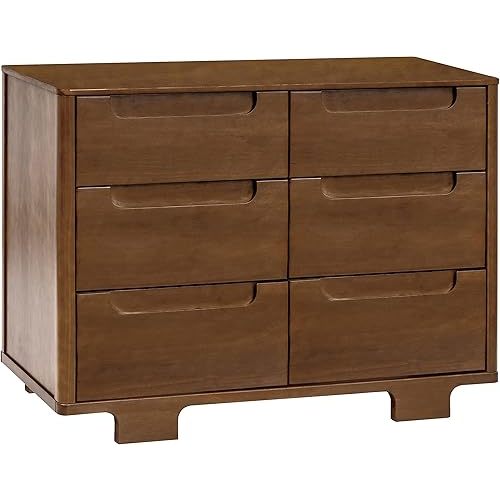 babyletto Yuzu 6-Drawer Dresser in Natural Walnut, Greenguard Gold Certified