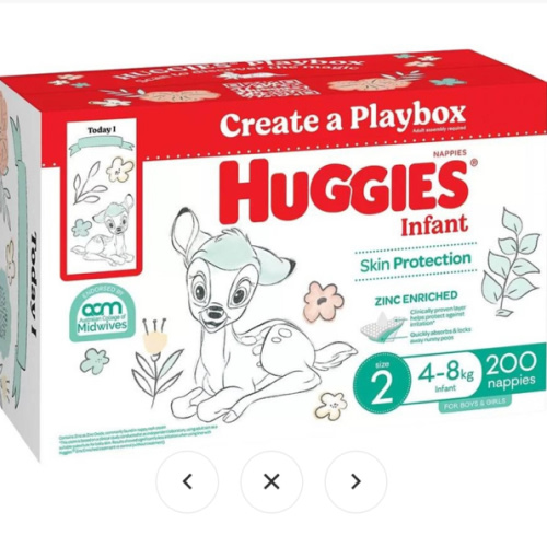 Huggies Unisex Ultimate Nappies Size 2 Infant (4-8 kg) 200 Nappies
