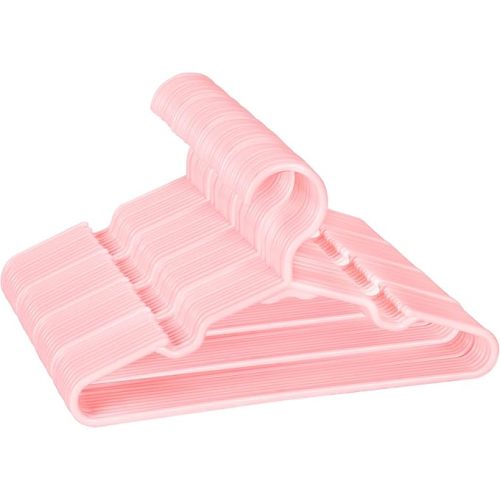 100 Pack White Kids Hangers 11.6 Inch - Baby Clothes Hangers for Toddler & Child, Durable Plastic Children's Hangers for Closet, Pants, Coats, Skirts (Non-Slip, Space-Saving)