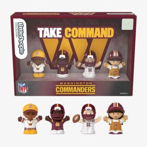 Fisher Price Little People x NFL Collector Washington Commanders Figure 4-Pack