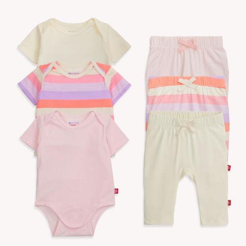 pink leap cloudstretch™ magnetic bodysuit + pants | 6 set – Magnetic Me