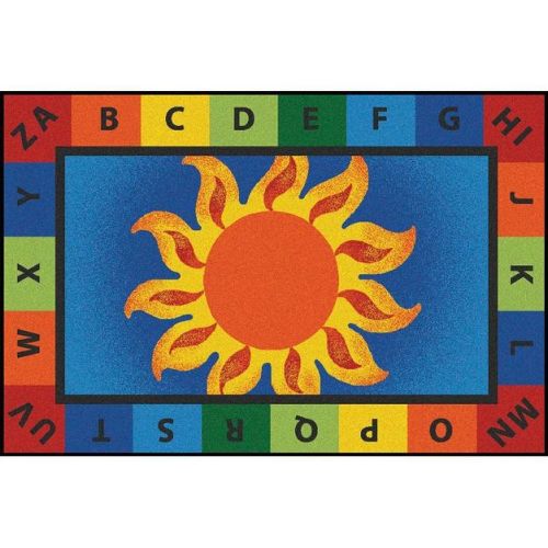 Carpets for Kids Alphabet Sunny Day Value Learning Rug, Rectangle Multicolor 3'X4'6"