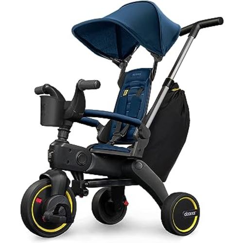 Doona Liki Trike S3 - Premium Foldable Push and Fold Tricycle Stroller for Toddler Ages 10 Months to 3 Years, Royal Blue