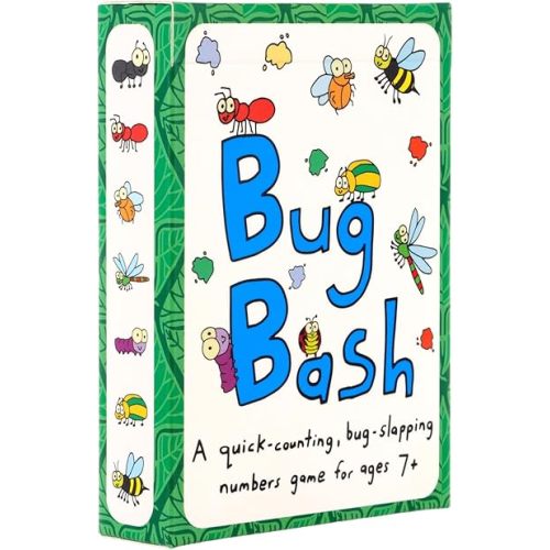 Bug Bash Card Game- Mensa Award Winning Kids Brain Game For Ages 7-12 - Quick-Counting Bug-Slapping Game - Fast, Fun, and Frenetic For 2-4 Players - A Math and Strategy Workout Kids Love!