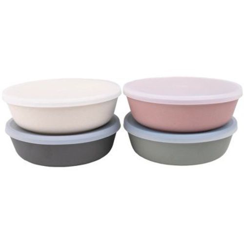 Weesprout Bamboo Kids Bowls With Lids, Set Of Four 15 Oz Kid-sized Bamboo Bowls, Bamboo Kid Bowls With Lids For Leftovers, Dishwasher Safe