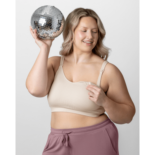 Mia Maternity & Nursing Lounge Bra | Stone - Kindred Bravely