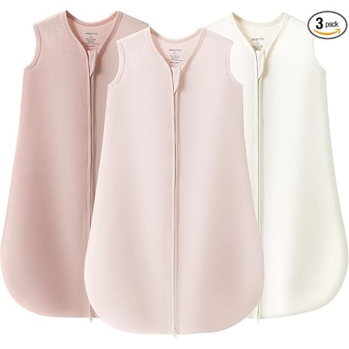 JELLYMONI Baby Sleep Sack 12-18 Months, 100% Cotton 3 Pack 0.5 TOG Baby Wearable Blanket Infant Sleep Sack with 4-Way Zipper Newborn Sleep Sacks