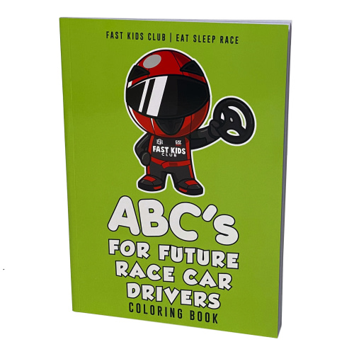 ABC&#x27;s For Future Race Car Drivers Coloring Book