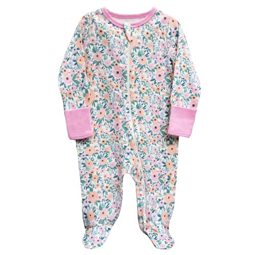 Wonder Nation Unisex Baby Zip Front Sleep N Play Pajamas, Preemie-6/9 Months