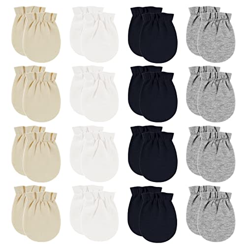ONESING 16-20 Pairs Baby Mittens Newborn Mittens No Scratch 0-6 Months Warm Mittens for Newborn Baby Boys Girls