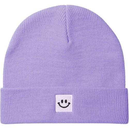 MaxNova Baby Beanie Knit Hats for Boys Girl 0-8 Years - Light Purple
