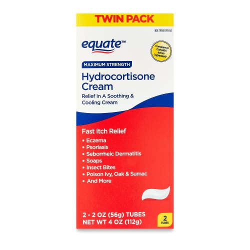Equate Hydrocortisone Cream 1%, Twin Pack (2 oz each)