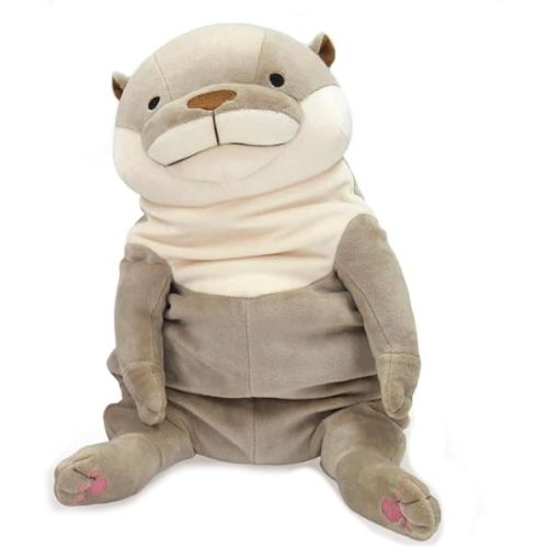 Shinada Global Adorable Mochi Sea Otter Stuffed Animals, Sea Otter Plush, Ultrasoft Stuffed Animal, Stuffed Otter Animal Pillow 11.8in(Gray)