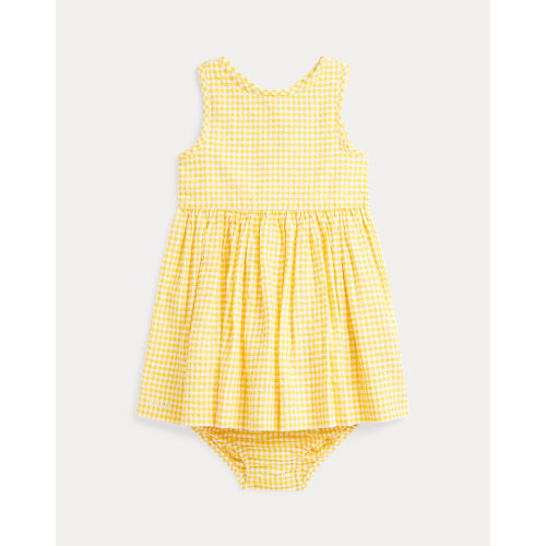 Gingham Seersucker Dress & Bloomer