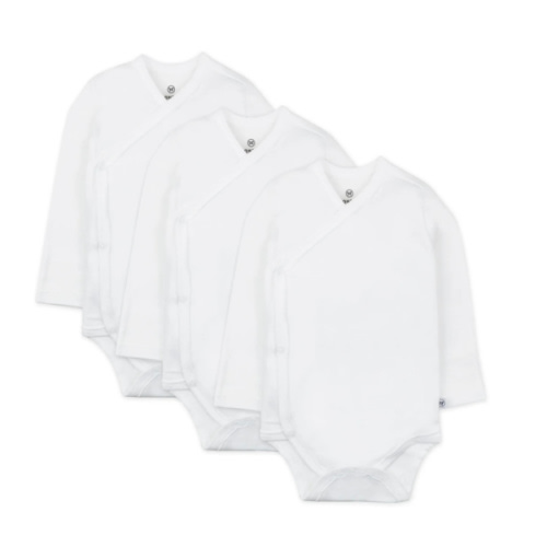 3-Pack Organic Cotton Long Sleeve Side-Snap Bodysuits | Honest Baby Clothing