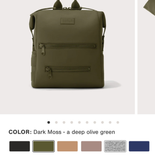 Indi Diaper Backpack in Dark Moss, Med