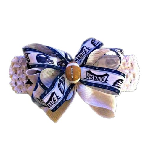 Eagles Baby Girl Boutique Bow Crocheted Headband