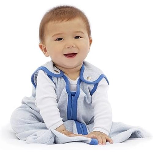 Amazon.com: baby deedee Sleeping Bag Sack Lightweight Warm Breathable 100% Cotton, Indoor, Wearable Blanket for Boys & Girls, Fits Infants, Medium (6-18 Month), Heather Blue : Baby